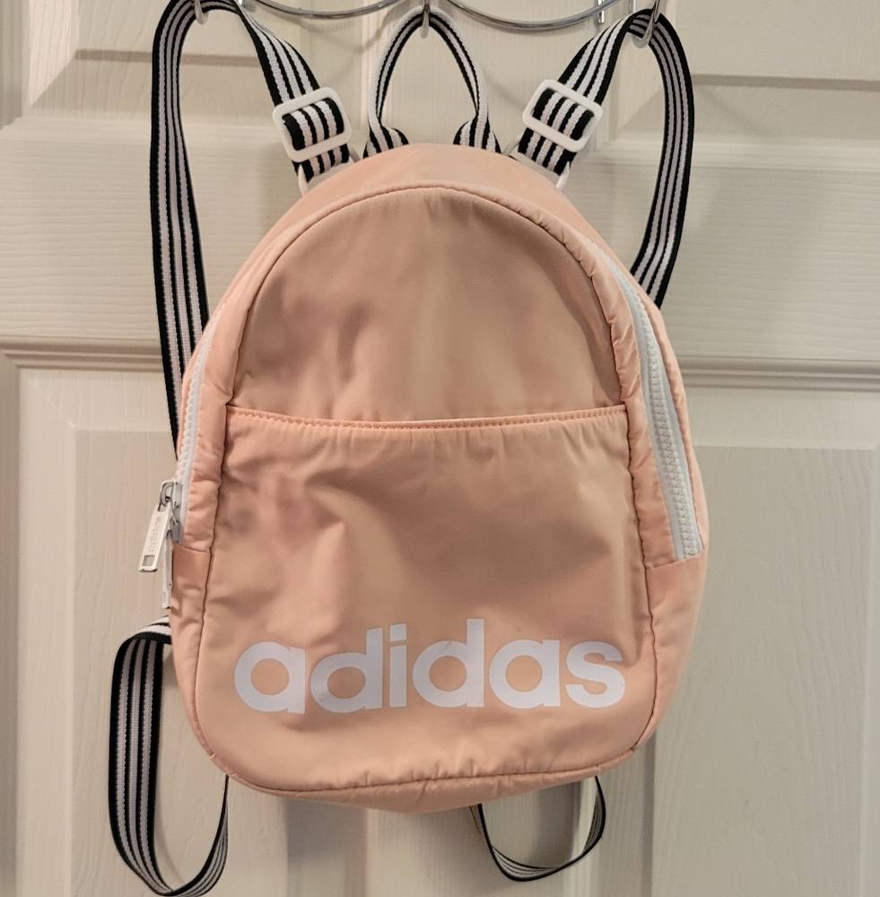 Adidas Pink Peach Small Mini Backpack